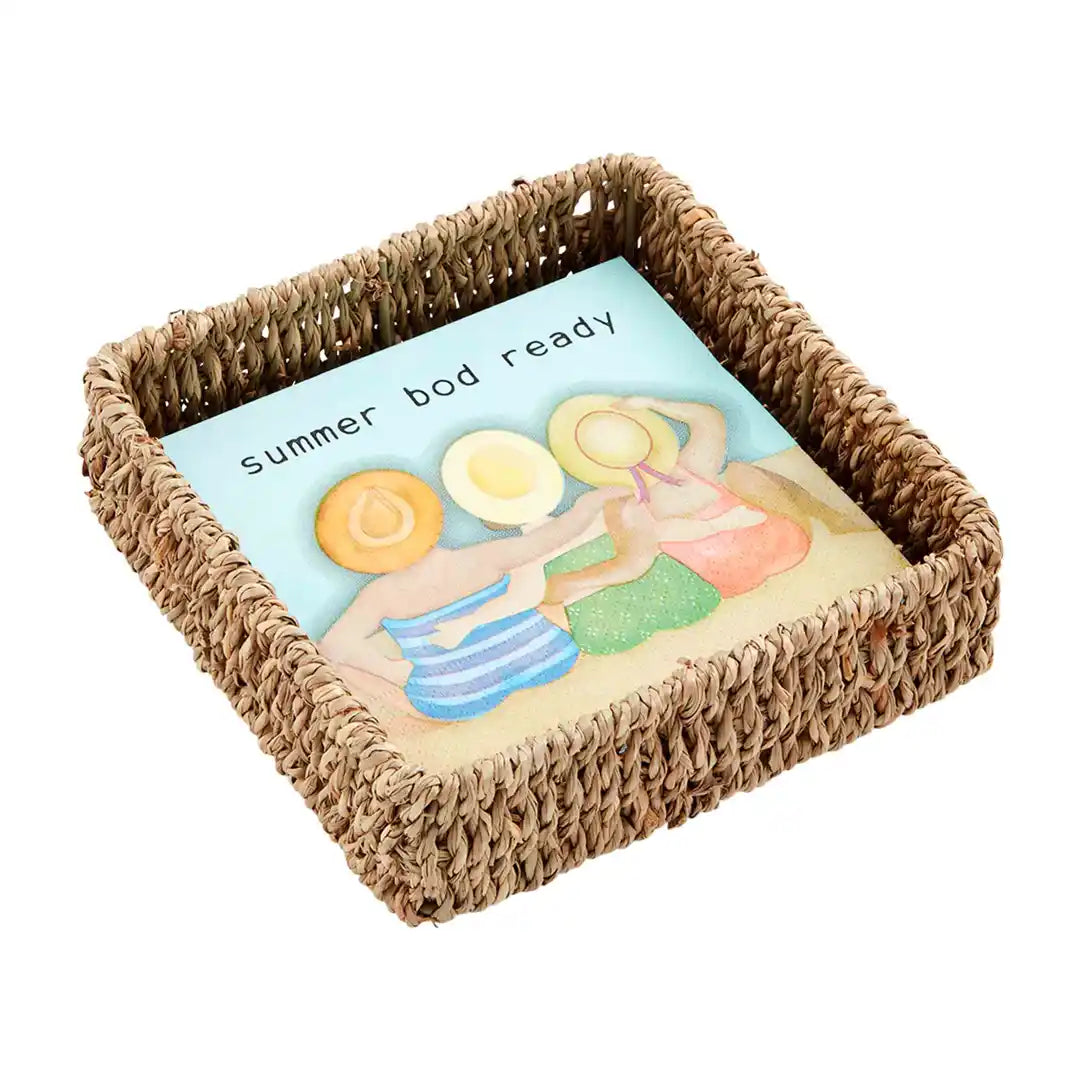 Summer Pool Napkin & Basket Set