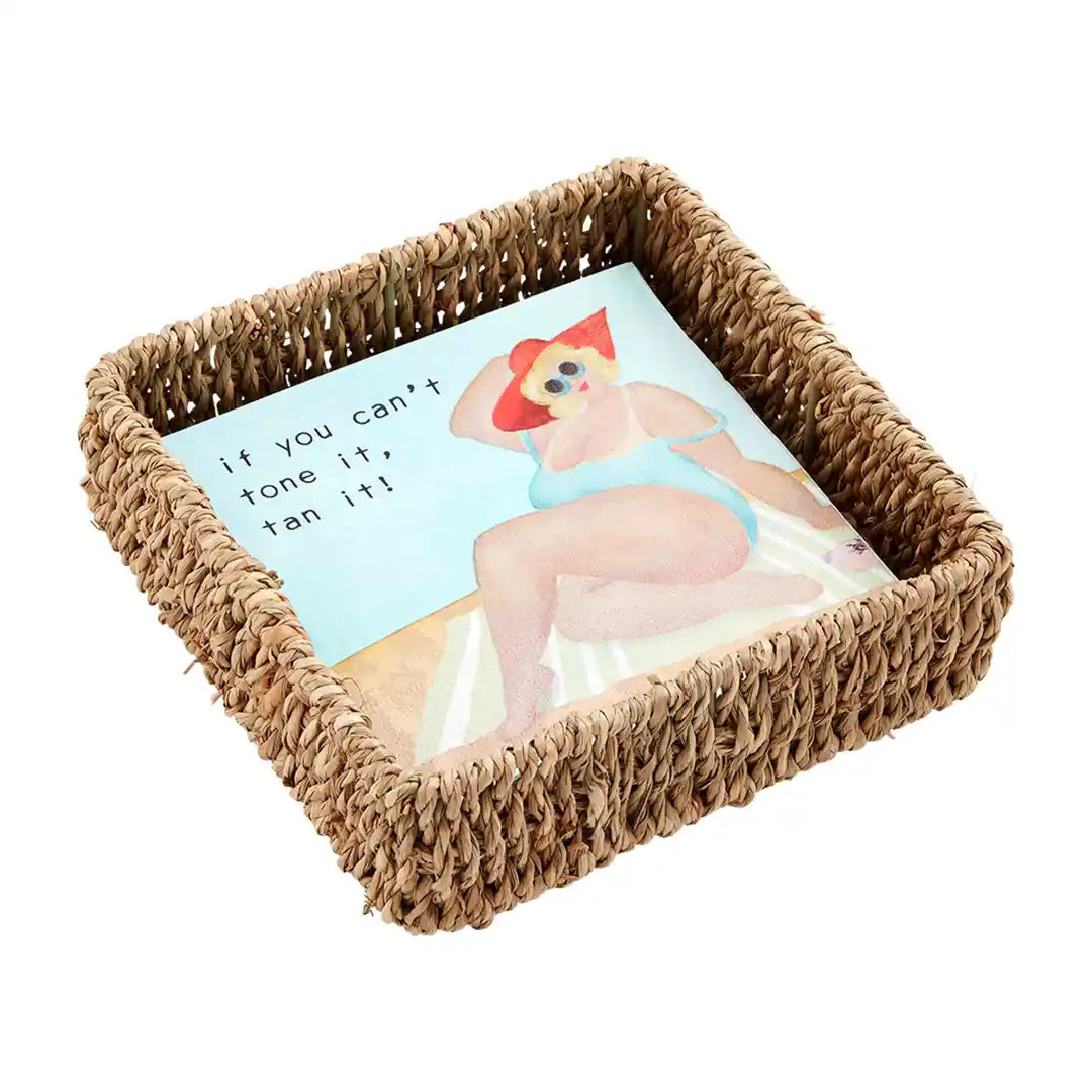 Summer Pool Napkin & Basket Set