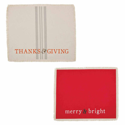 Thanksgiving and Christmas Reversible Placemat - One Amazing Find: Creative Home Market