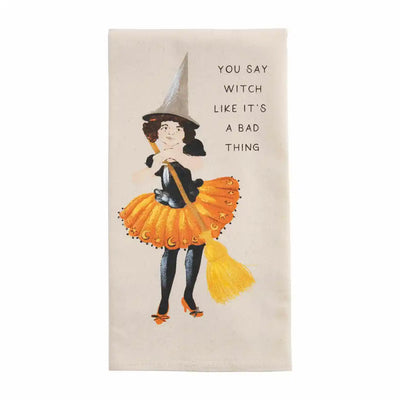 You Say Witch Hand Painted Towel - One Amazing Find: Creative Home Market