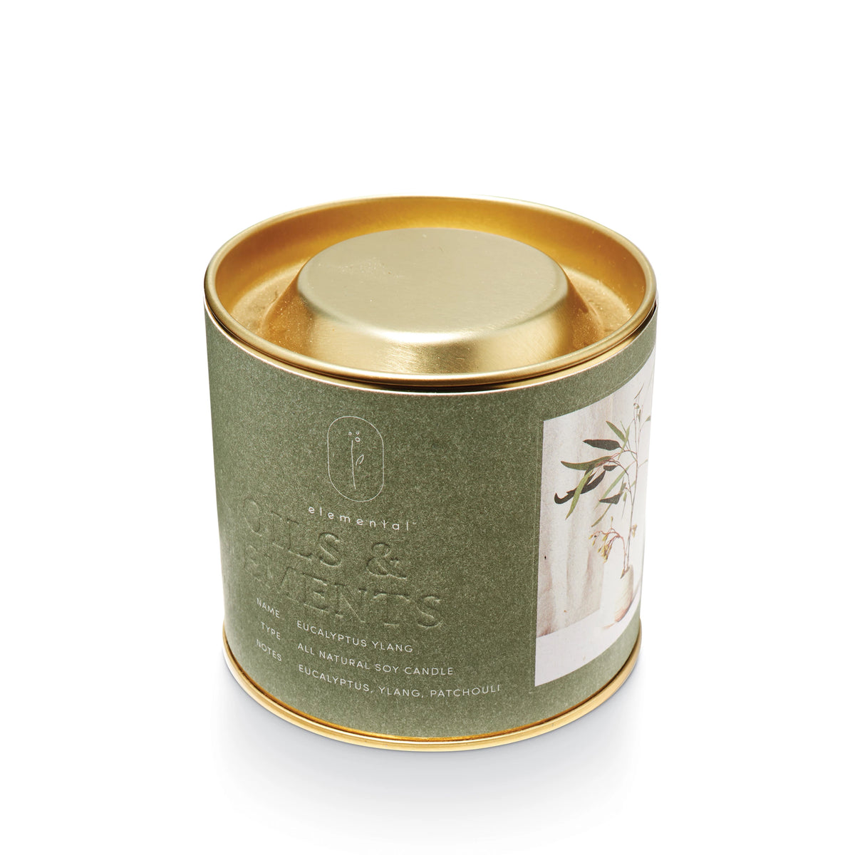 Eucalyptus Ylang Natural Tin 8.5 oz Soy Candle - One Amazing Find: Creative Home Market
