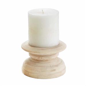 3.5" Chunky Wood Candle Holder