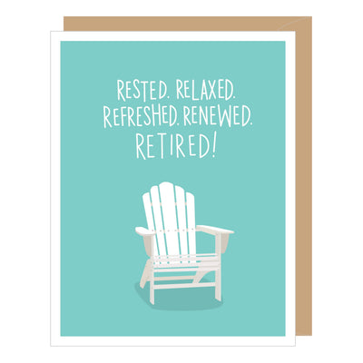 Adirondack Chair Retirement Card - One Amazing Find: Creative Home Market
