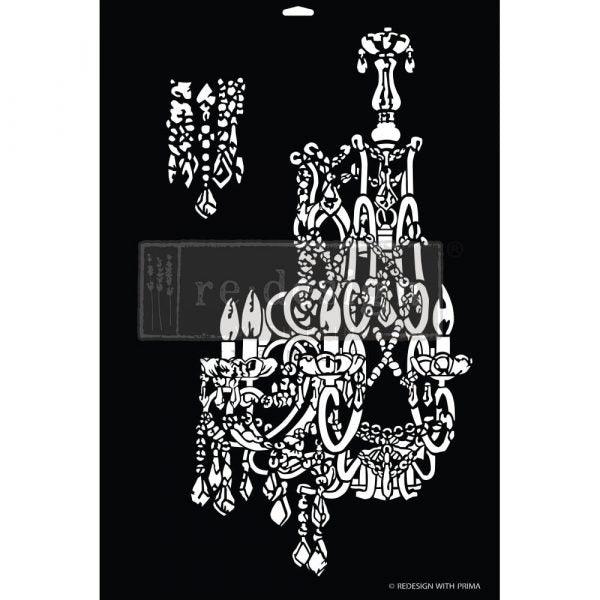 Re-Design with Prima 'Empire Chandelier' Decor Stencil - One Amazing Find: Creative Home Market