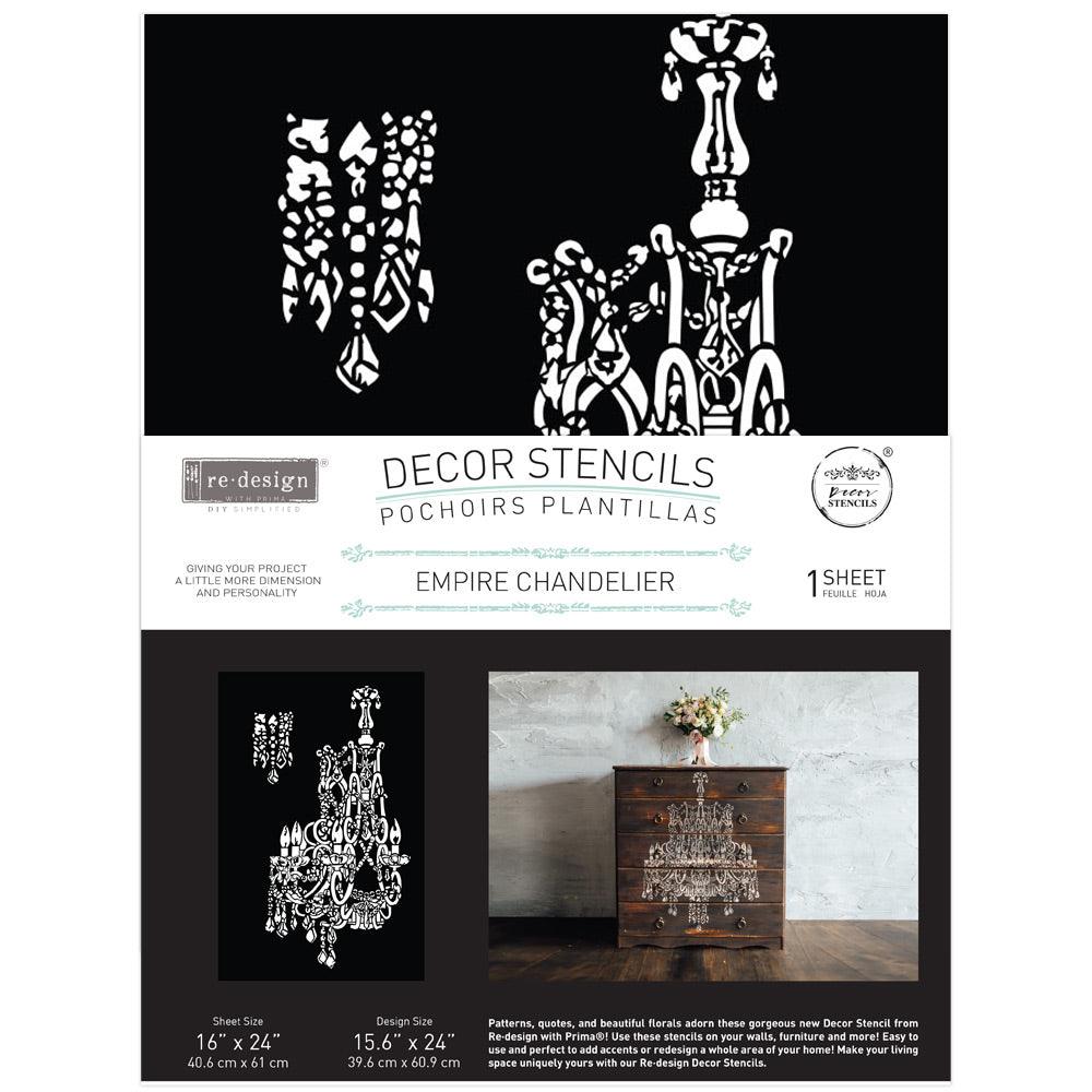 Re-Design with Prima 'Empire Chandelier' Decor Stencil - One Amazing Find: Creative Home Market