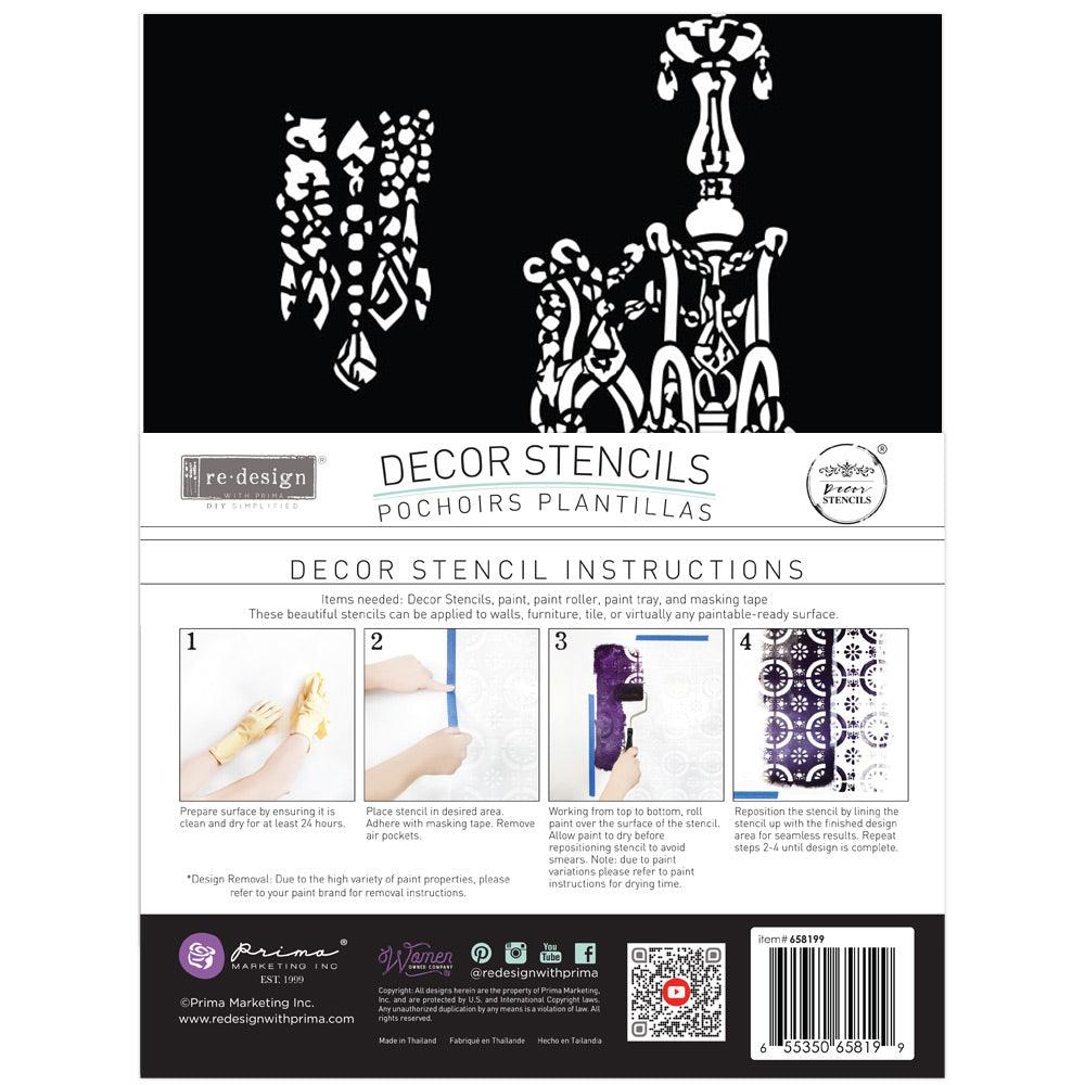 Re-Design with Prima 'Empire Chandelier' Decor Stencil - One Amazing Find: Creative Home Market