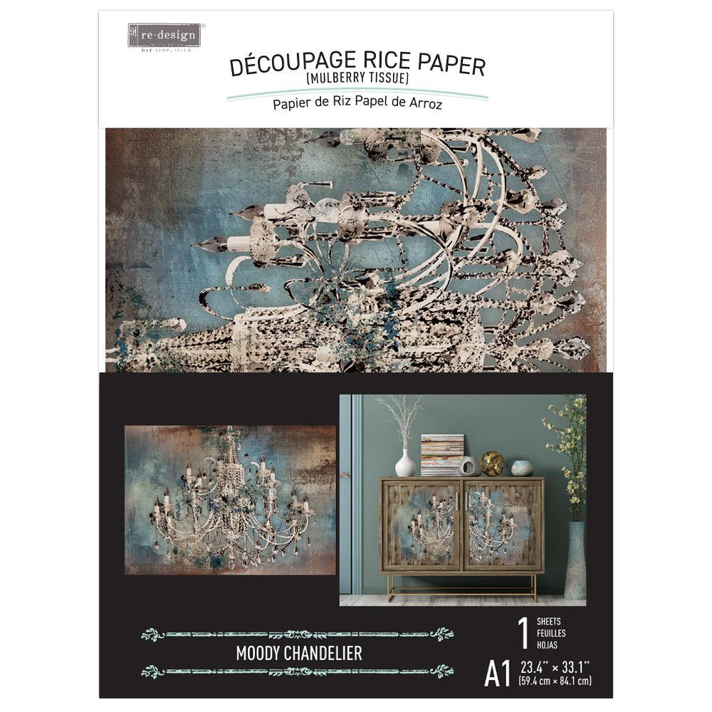 Re-Design with Prima 'Moody Chandelier' Decoupage Rice Paper - One Amazing Find: Creative Home Market