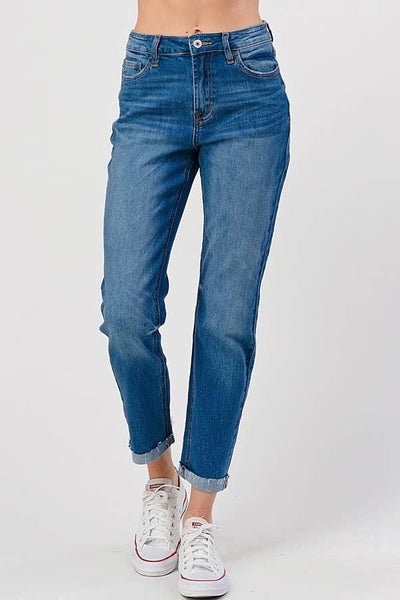 Medium Wash - High Rise Straight Jeans - One Amazing Find: Creative Home Market