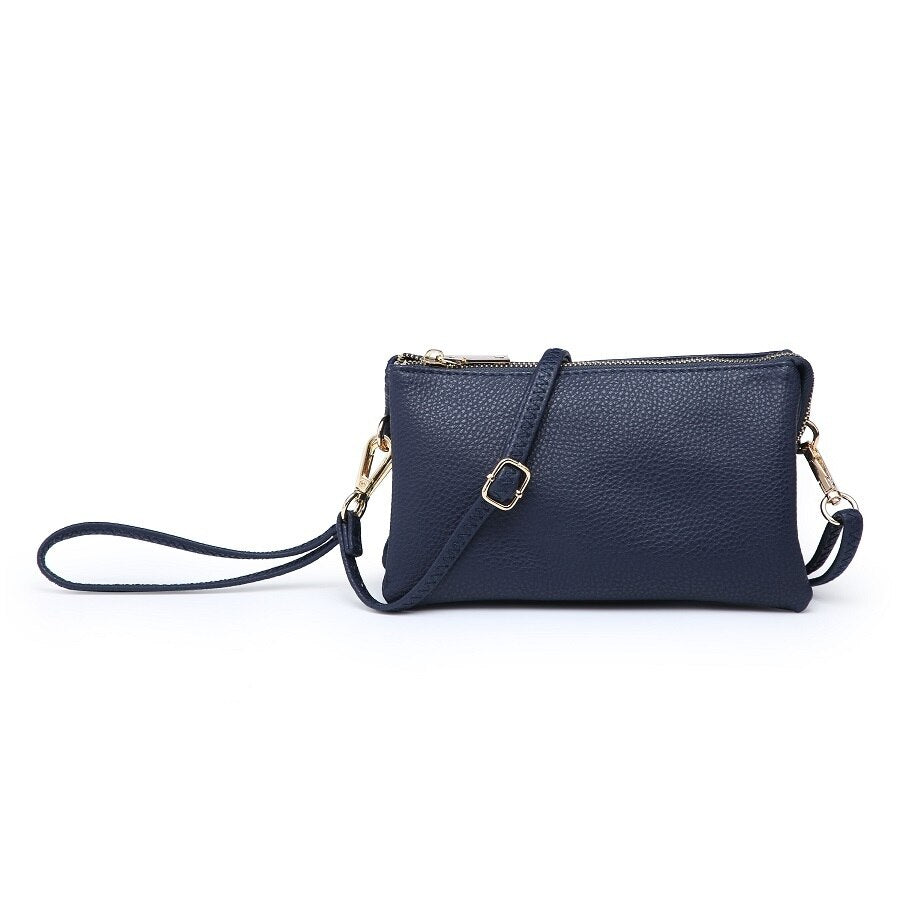 Riley 3 Compartment Crossbody/Wristlet - Navy