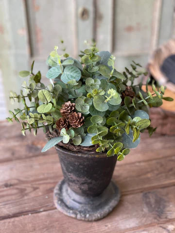 Cascading Eucalyptus 10" Half Sphere (Floral Only)