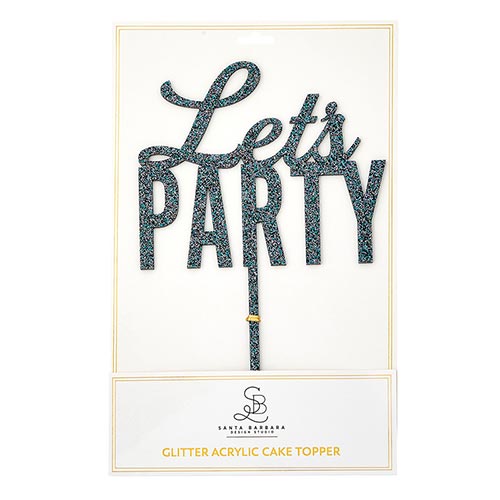 Let's Party Acrylic Cake Topper