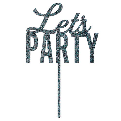 Let's Party Acrylic Cake Topper