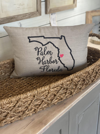 Palm Harbor Heart Pillow 12x18" - One Amazing Find: Creative Home Market