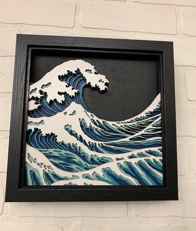 Wooden Laser Cut Mandala - Great Wave - One Amazing Find: Creative Home Market