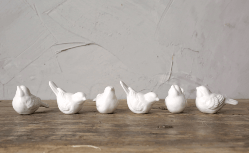 Ceramic Birds, Boxed Set of 6 - One Amazing Find: Creative Home Market