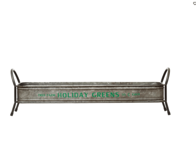 Holiday Greens Metal Tray with Handles - One Amazing Find: Creative Home Market