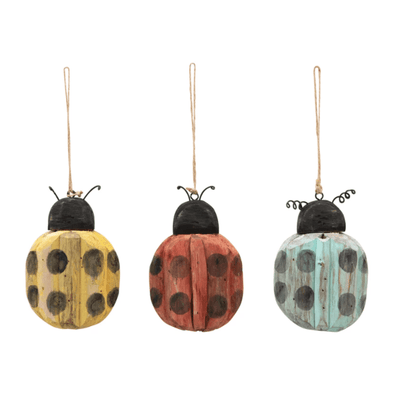 Hand-Painted Driftwood Ladybug Ornament - One Amazing Find: Creative Home Market