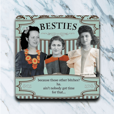 Besties Funny Coaster - One Amazing Find: Creative Home Market