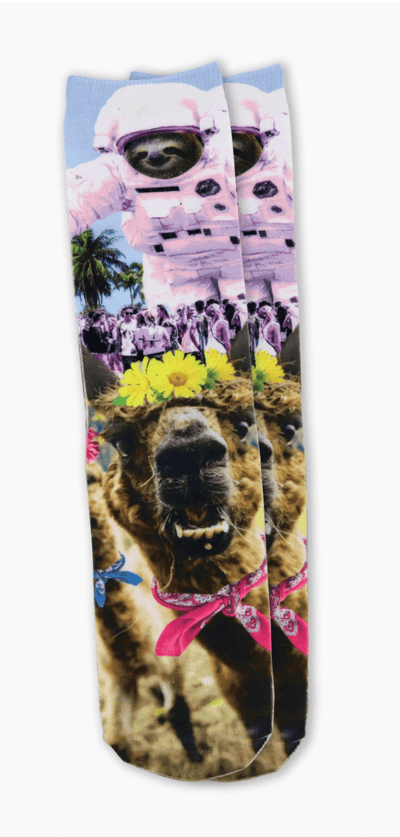 Kangaroo And Sloth Two Left Feet Hyper Real Sublimated Sock - One Amazing Find: Creative Home Market