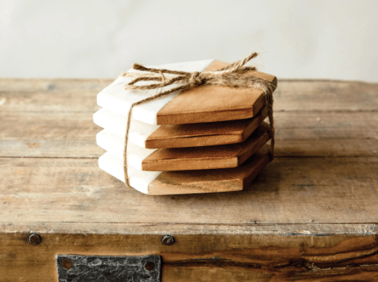 Wood Hexagon Coasters, Set of 4 - One Amazing Find: Creative Home Market