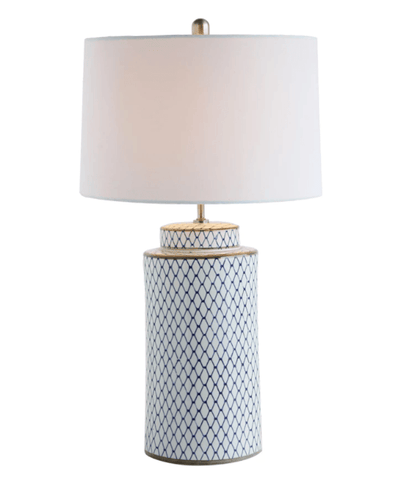 Ceramic Table Lamp with Linen Shade - One Amazing Find: Creative Home Market