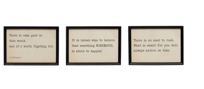 Wood Framed Wall Decor with Saying - One Amazing Find: Creative Home Market