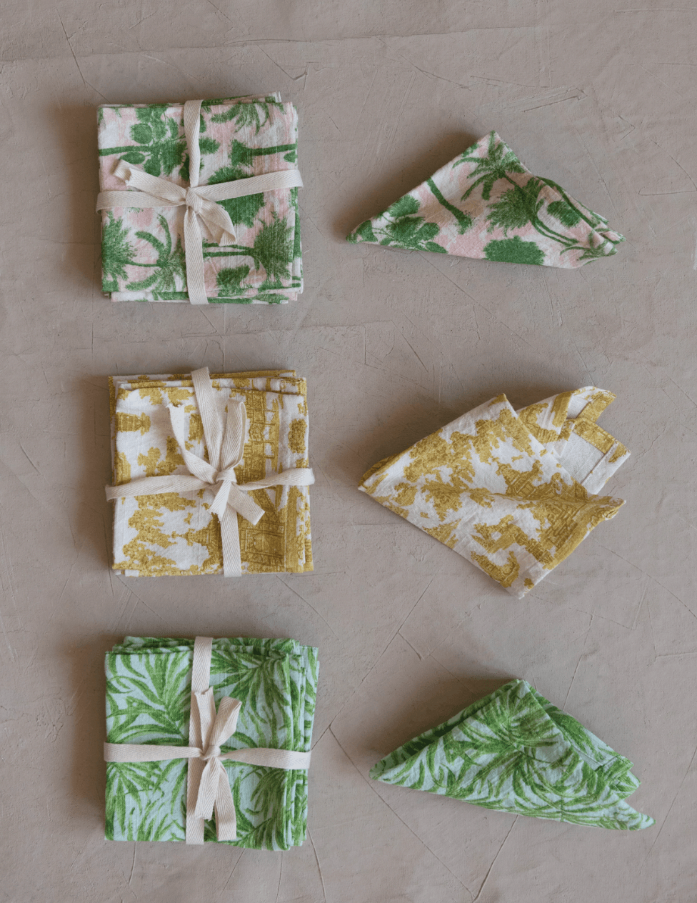 Cotton Printed Cocktail Napkins with Pattern, Set of 4 - One Amazing Find: Creative Home Market