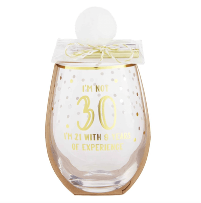30 Birthday Wine Glass & Candle Set - One Amazing Find: Creative Home Market
