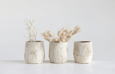 Hand-Carved Mango Wood Planter, 3 Styles - One Amazing Find: Creative Home Market