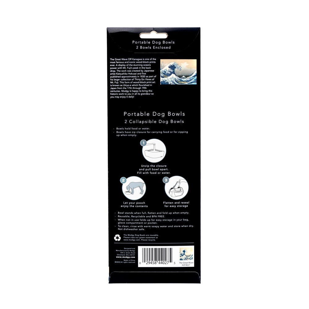 The Great Wave Dog Bowls