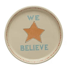 5" Round Stoneware Plate with Holiday Icon and Words, 8 Styles - One Amazing Find: Creative Home Market