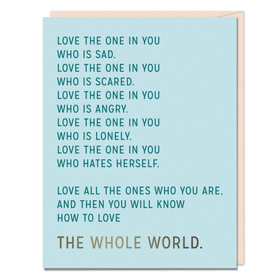 Elizabeth Gilbert Love The One in You Encouragement Card - One Amazing Find: Creative Home Market