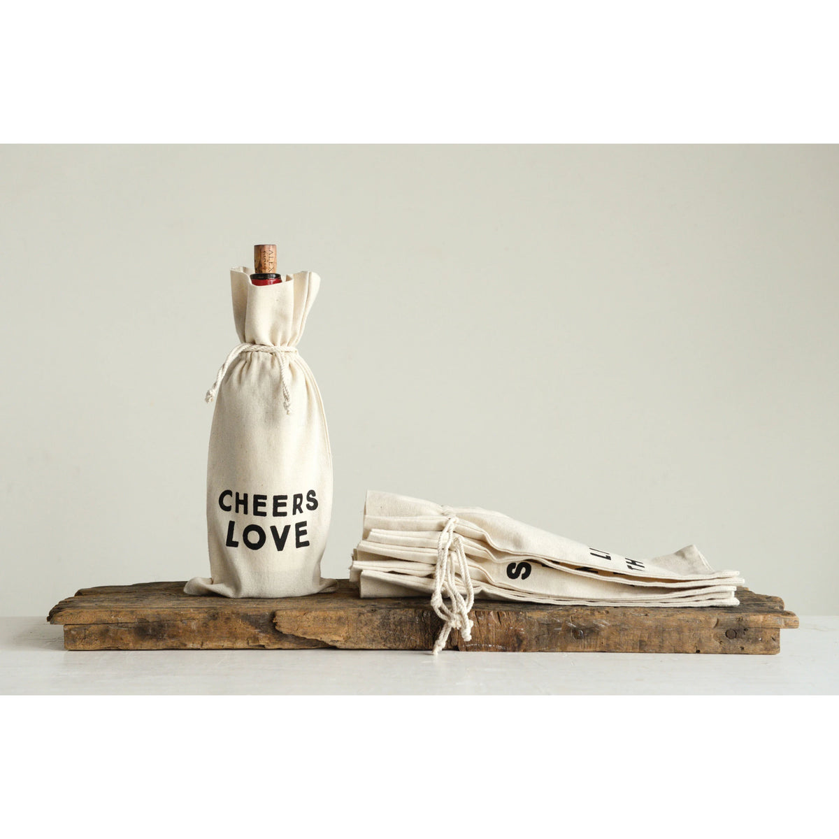 Cotton Wine Bag with Saying, 6 Styles - One Amazing Find: Creative Home Market