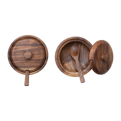 Acacia Wood Covered Bowl with Spoon - One Amazing Find: Creative Home Market
