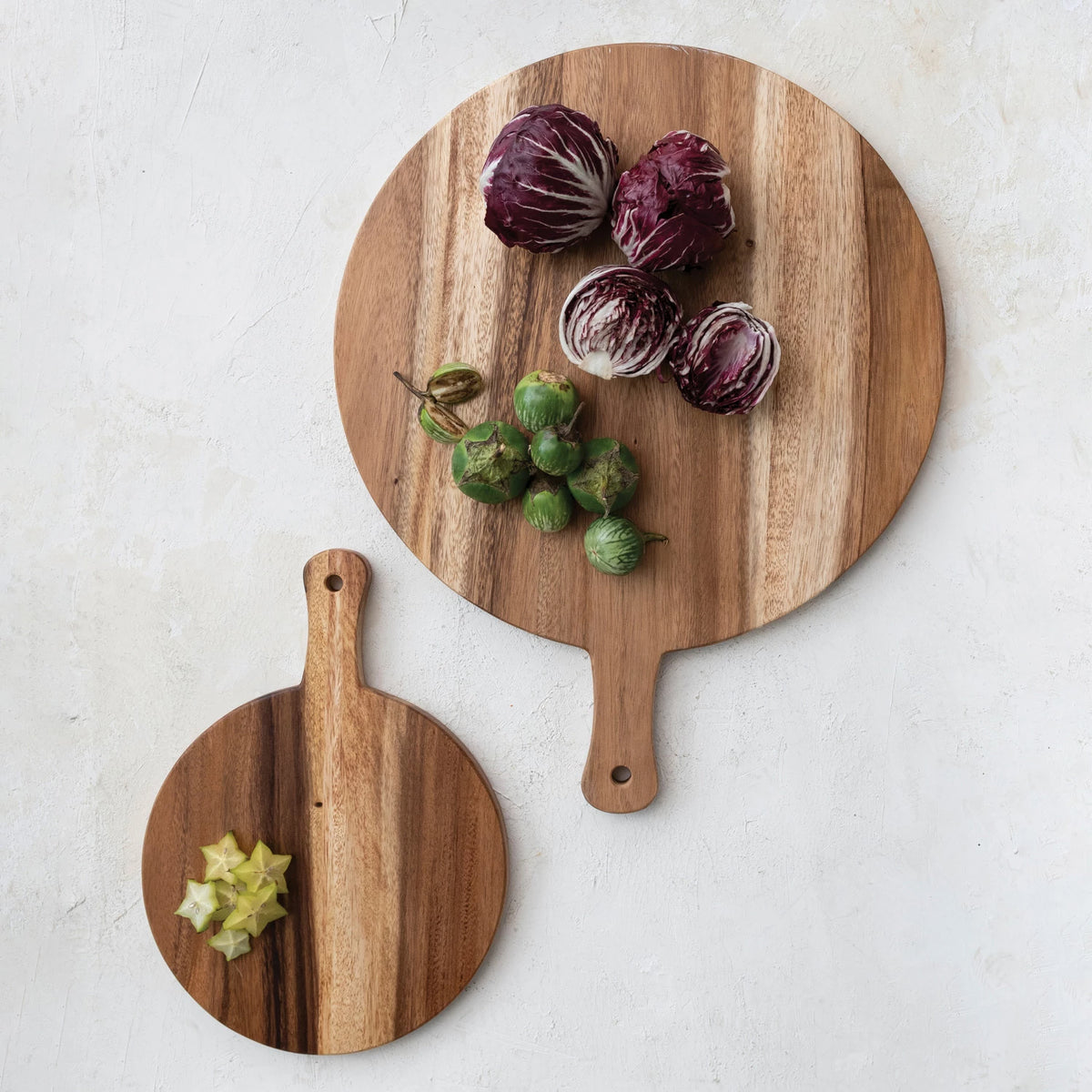 Suar Wood Cheese/Cutting Board with Handle