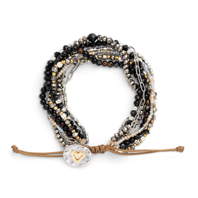 Your Journey Beaded Love Bracelet - Black