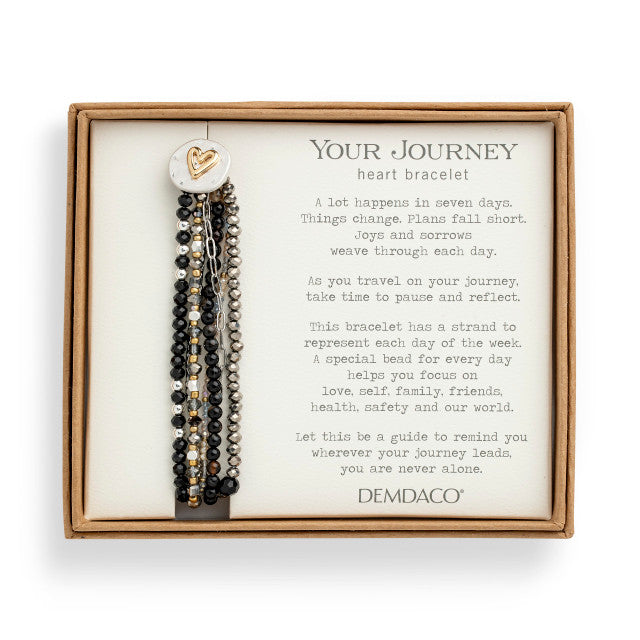 Your Journey Beaded Love Bracelet - Black