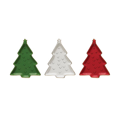 Christmas Tree Stoneware Dish (3 Color Options) - One Amazing Find: Creative Home Market