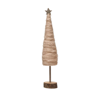 Wrapped Wool Cone Tree with Glitter and Star - One Amazing Find: Creative Home Market
