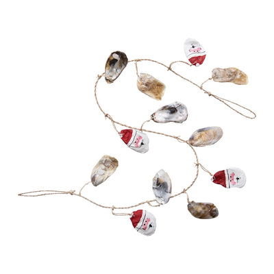 Hand-Painted Oyster Shell 34" Santa Garland - One Amazing Find: Creative Home Market