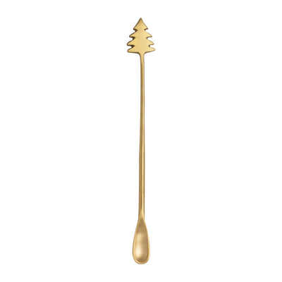 Brass Cocktail Spoon with Christmas Tree Handle - One Amazing Find: Creative Home Market
