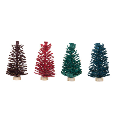 Recycled Paper Pine Cone Tree with Wood Base (4 Color Options) - One Amazing Find: Creative Home Market