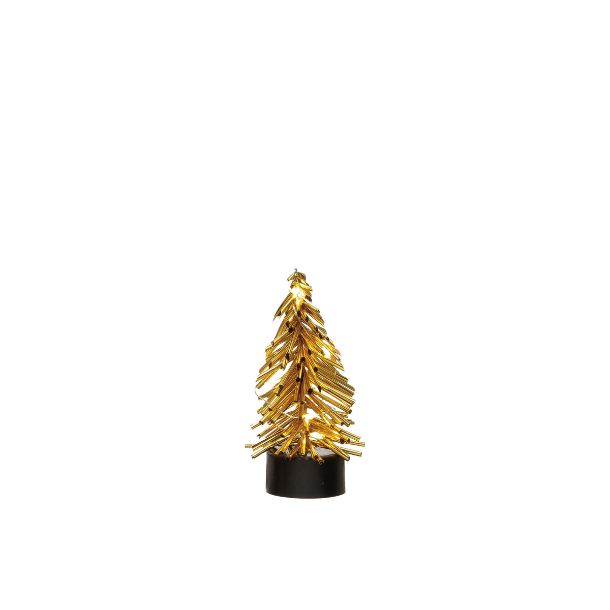 Gold Finish Plastic Tree with 8 LED Lights - One Amazing Find: Creative Home Market