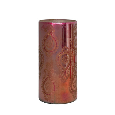 Etched Mercury Glass 10 Inch Vase in a Pink & Gold Finish - One Amazing Find: Creative Home Market