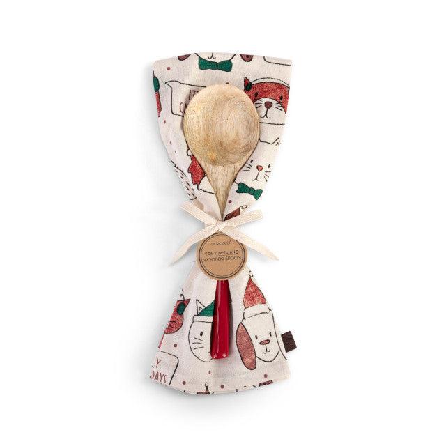 Happy Howl-idays Towel & Spoon Set - One Amazing Find: Creative Home Market